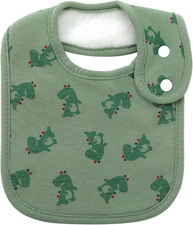 Hakochia Waterproof Baby Bibs Organic Cotton Super Soft and Absorbent With Adjustable Snap for Baby Boys and Girls