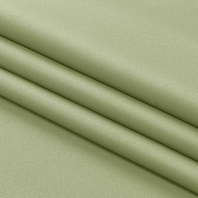 Aiyufeng Sage Green Blackout Curtains for Bedroom 63 Inch Length 2 Panels Set, Solid Thermal Insulated Energy Saving Rod Pocket Window Treatment Curtains Blackout Drapes, W40 x L63 Inch, Sage