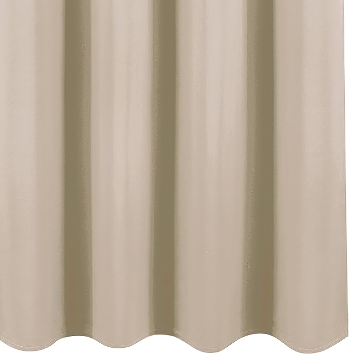 LEMOMO Blackout Curtains Light Beige 52 x 95 Inch Curtains 2 Panels Darkening Thermal Insulated Bedroom Curtains
