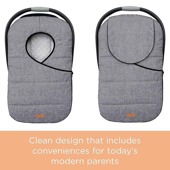 liuliuby Winter Carseat Covers for Baby | Infant Car Seat Cover Baby | Doona Accessories | Warm & Thick Fleece Canopy for Infant & New Born Cold Weather (Gray)