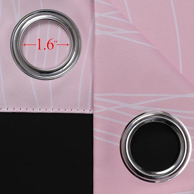 Estelar Textiler Pink and Teal Ombre Blackout Curtains for Bedroom, Thermal Insulated Light Blocking Gradient Drapes, Full Room Darkening Grommet Curtains for Living Room, 42Wx84L, 2 Panels