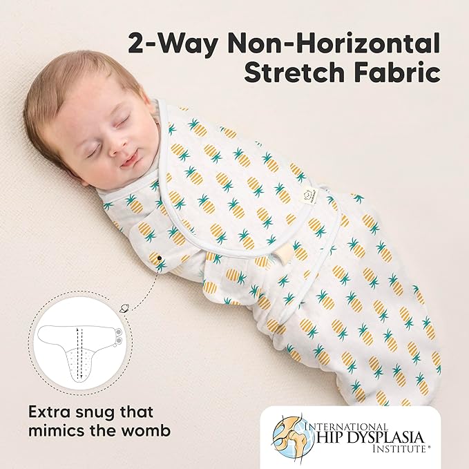 3-Pack Organic Baby Swaddle Sleep Sacks - Swaddles for Newborns, Infant 0-3 Months, Baby Girls, Boys, Soft & Snug Newborn Sleep Sack, Nursery Swaddling Blankets (Beach Day)
