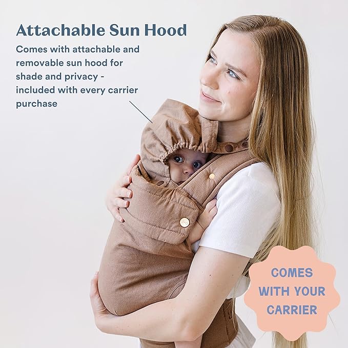 Ava & Oliver Essential Baby Carrier – Ergonomic, Hip-Healthy Soft Structured Carrier for Infants & Toddlers (7–35lbs) - Front and Back Carry, Breathable Fabric, Stylish & Lightweight (Black)