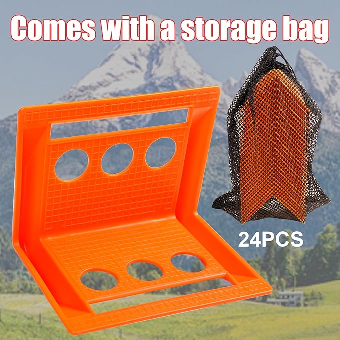 24-Pack 4" Flatbed Edge Protectors, Corner Protectors – Heavy-Duty Plastic Corner Guards for Flatbed Trailer Loads, Compatible with 4-Inch Ratchet & Winch Straps – Tie-Down Safety Accessories (ORANGE)