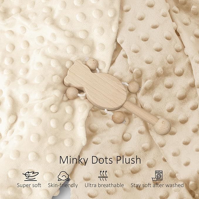 Susurration Changing Pad Covers 2Pack Minky Dots Plush Diaper Change Table Covers 33x17x7in Ultra Soft Changing Pad Sheets for Unisex Baby Girls Boys (Brown&Cream)