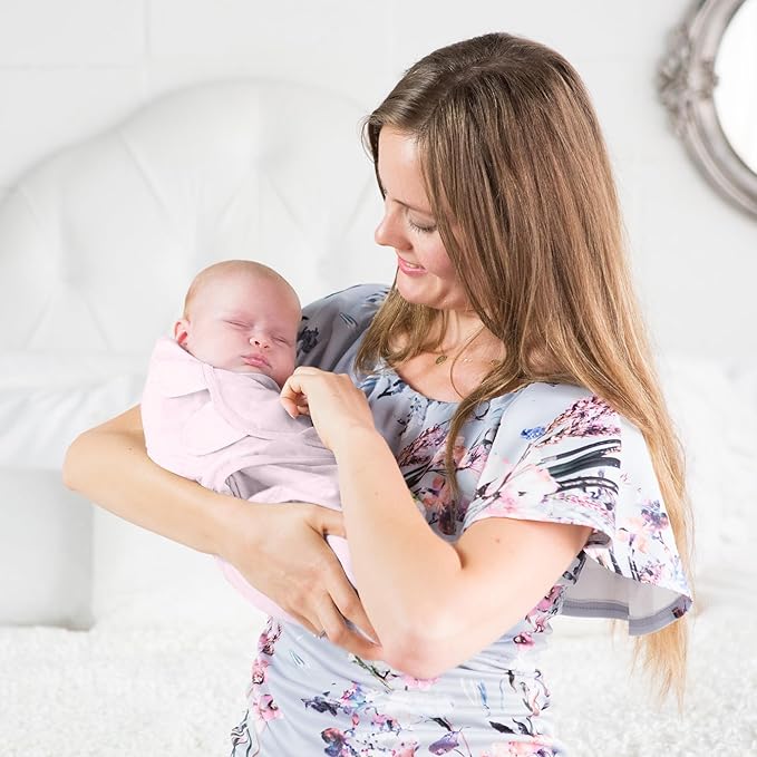 Mama Cheetah Baby Swaddle Sack, Organic Swaddling Blanket, Newborn Swaddle Sleep Sacks, Adjustable Infant Swaddle Wrap, Easy Swaddles for Boy Girl 0-3 Month