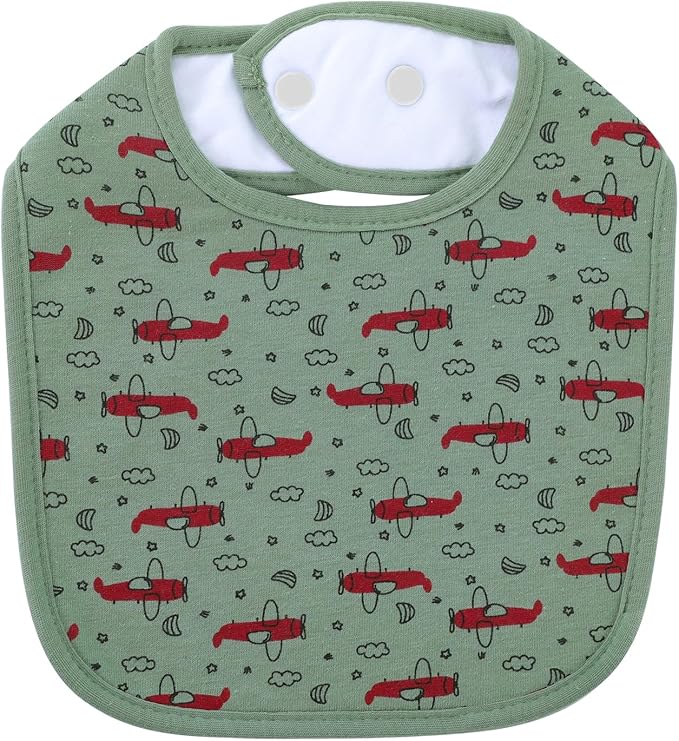 Hakochia Waterproof Baby Bibs Organic Cotton Super Soft and Absorbent With Adjustable Snap for Baby Boys and Girls