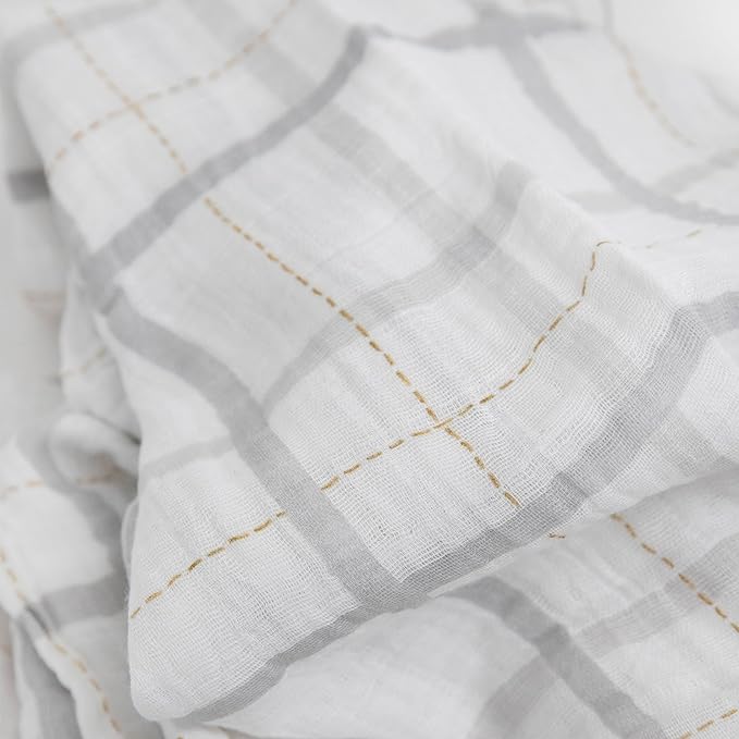 Little Unicorn Muslin Swaddle Blanket for Newborns & Infants | Soft & Breathable Fabric | Set of 3 Baby Blankets for Swaddling, Nursing, Shower Gifts (Garden Bees)