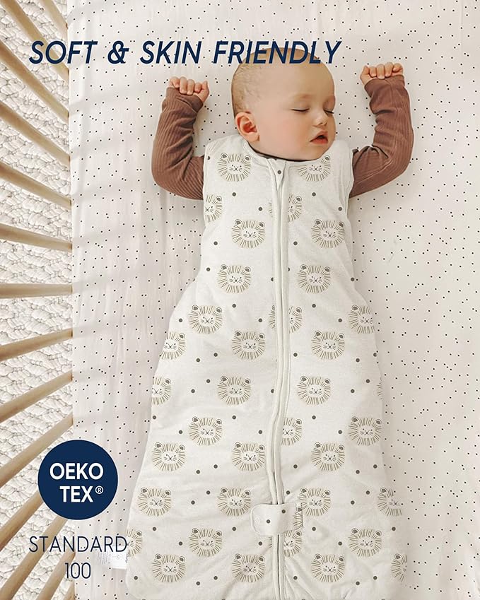 TotAha Baby Sleep Sack 18-24 Month TOG 1.0, Premium Soft Wearable Blanket Baby Sleeping Bag with 2-way Safe Zipper for infant Babies Girl Boy, Boho Lion(1.0 Tog)