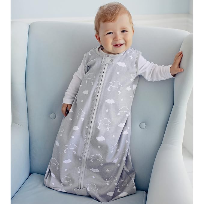Mama Cheetah Baby Sleep Sack 0.5 TOG, Organic Cotton Baby Wearable Blanket with Two-Way Zipper, Swaddle Transition Baby Sleeping Bag for Newborn Infant Toddler Boy Girl, 12-18 Months