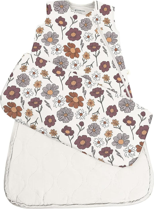 GUNAMUNA Sleep Sacks for Babies Toddlers and Newborns, Easy Changing Diaper Zipper, Cozy, 2.5 TOG
