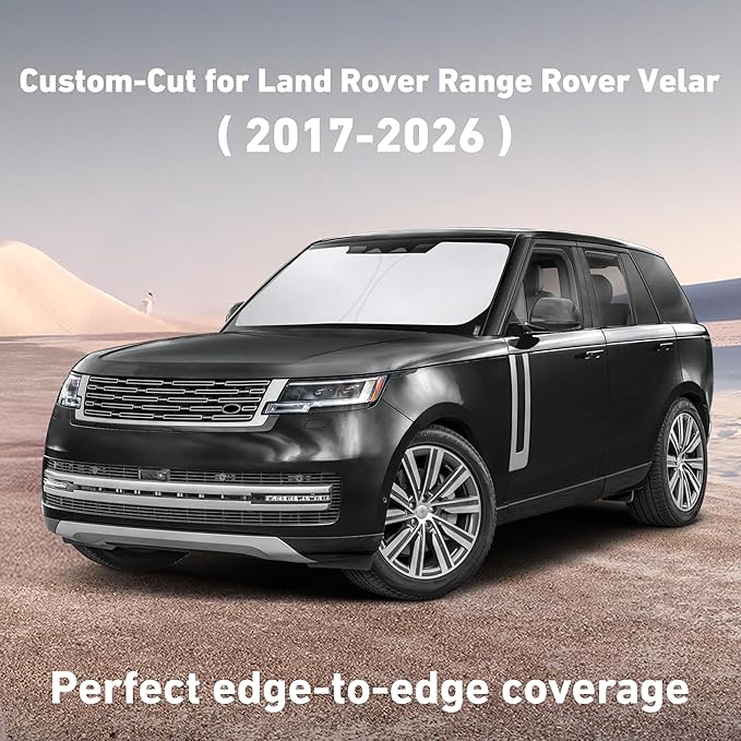 Econour Windshield Sunshade for Land Rover Range Rover 2017-2024 2025 2026, Sun Visor for Front Windshield & Window Sun Shade Cover, UV Heat Blocker & Protector, Car Accessories