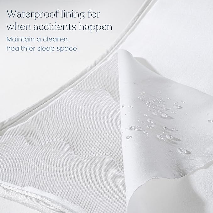 HALO Breathable Crib Mattress Cover – Quilted Mesh, Waterproof, Universal Fit for Standard Crib & Toddler Beds, Easy to Change, Machine Washable