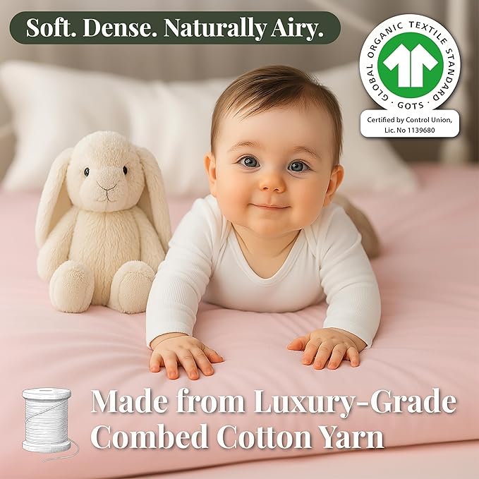 GOTS Organic Bedside Bassinet Sheets 33x20 for Maxi COSI Iora, Cowiewie, Baby Delight, Mika Micky, Ronbei, Koola Baby Bond, Kidsclub, Luxury Turkish Cotton - Rectangle 32x19-33x20