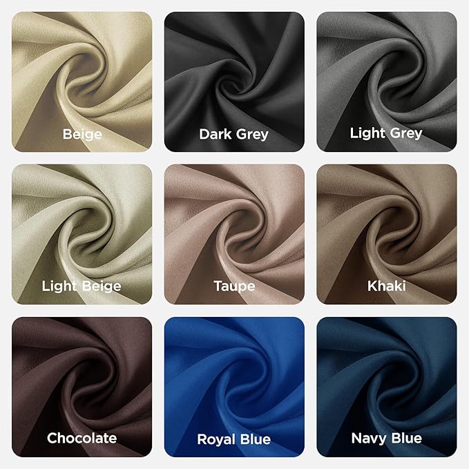 Joydeco Blackout Curtains 90 Inch Length 2 Panels Set, Thermal Insulated Long Curtains& Drapes 2 Burg, Room Darkening Grommet Drapes for Living Room Bedroom Window (W52 x L90 Inch, Chocolate)
