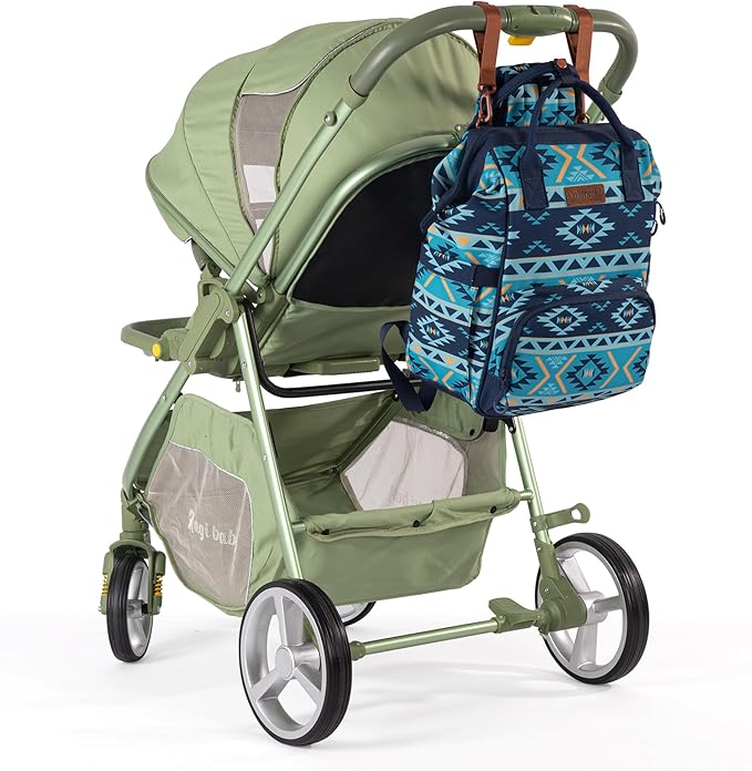 Montana West Wrangler Diaper Bag Backpack Aztec Travel Backpack Purses Western Multi-Function Baby Bags for Mom with Waterproof Insulated Pockets