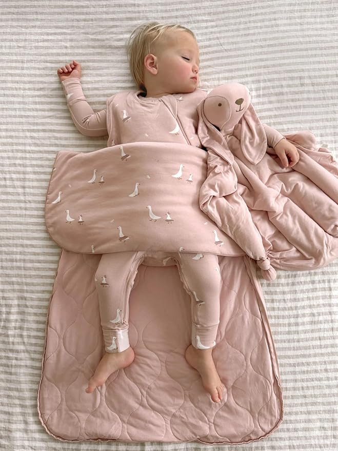 GUNAMUNA günamüna Unisex Baby, Toddler Wearable Blanket, Sleeping Bag Bamboo Rayon, Sleep Sack with Diaper Zipper, 1.0 TOG