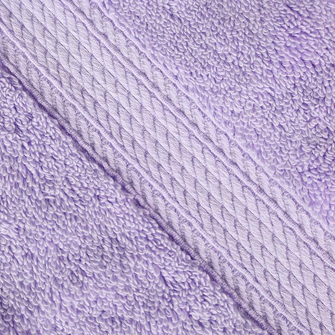 Superior Egyptian Cotton Pile 9 Piece Towel Set, Includes 3 Bath, 3 Hand, 3 Face Towels/Washcloths, Ultra Soft Luxury Towels, Thick Plush Essentials, Guest Bath, Spa, Hotel Bathroom, Purple