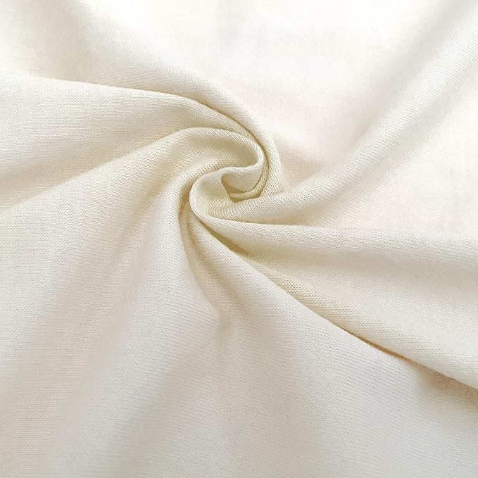 American Baby Company 15" x 33" Fitted Bassinet Sheet, 100% Natural Cotton Jersey Knit, Cream, Soft Breathable