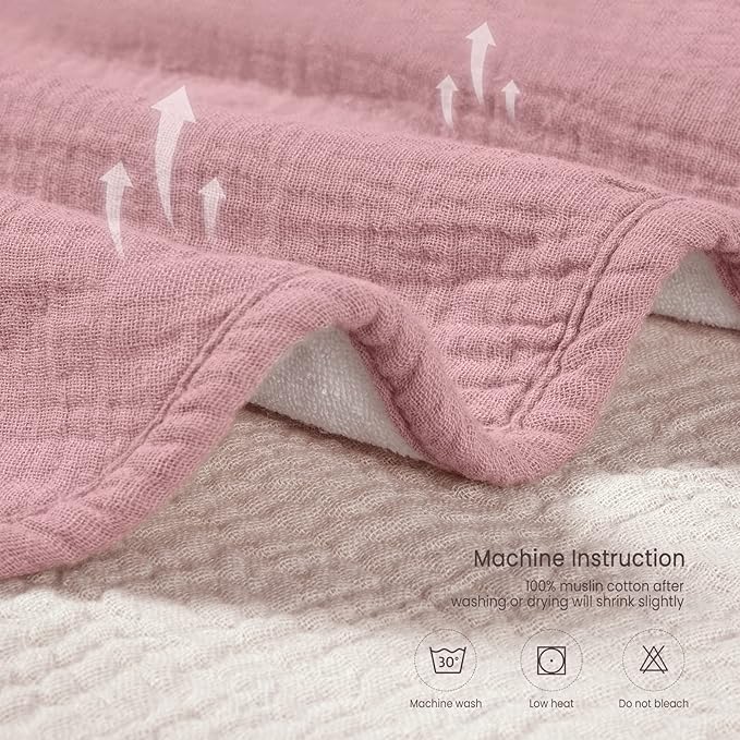 lulumoon Muslin Burp Cloths for Babies: 100% Soft Cotton Large Burping Cloths - Neutral Baby Burp Rags for Boy and Girl - Absorbent Burp Cloth for Spit-Ups 6 Pack