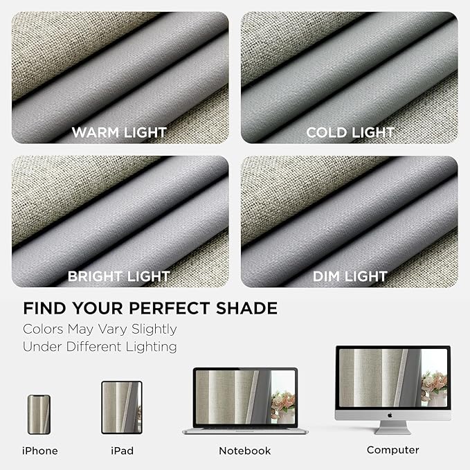 Joydeco Blackout Room Divider Curtains, Extra Wide Light Beige Sliding Door Drapes Living Room Curtains, 1 Panel 100W x 108L Inch Patio Door Drapes for Room Privacy