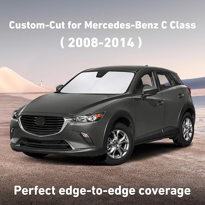 Econour Windshield Sunshade for Mazda CX-3 2016-2019 2020 2021, Sun Visor for Front Windshield & Window Sun Shade Cover, UV Heat Blocker & Protector, Car Accessories