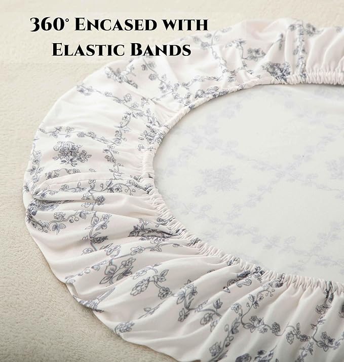 SDY Jersey Floral Bassinet Sheets for Baby Boys and Girls,32 "x 16 "x 4",2 Pack,Neutral Flower Standard Oval/Retangle Bassinet Mattress Sheets for Toddler,Super Soft Breathable