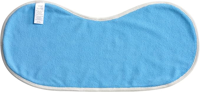 Kiddologic Baby Burp Cloth, Triple Protection, 2 Layers Soft Absorbent Terry, Waterproof Inner Lining, Large Size and Curved Design for Extra Coverage, Newborn/Infant Boy Burping Rag, Sky Blue Stripe