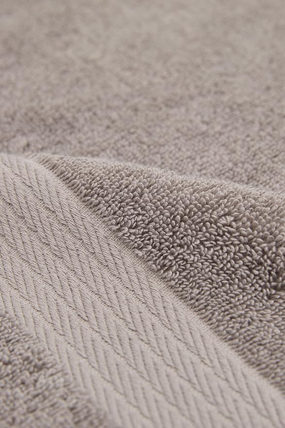 Ozdilek 6-Piece Washcloth Set 13x13 100% Turkish Cotton, 600 GSM, Soft, Gentle on Sensitive Skin, Multi-Purpose Use, Washable, Reusable, Ideal for Baby Care & Spa 6 Towels (Light Grey)