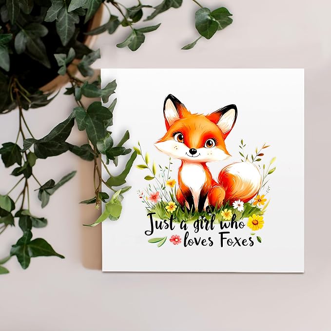 Fox Decor Wooden Box Sign Decorative, Home Room Desk Decorations For Teens Teenage Girls Age 8-12, Fox Lovers Themed Gifts Stuff Accessories Things Merchandise Items!