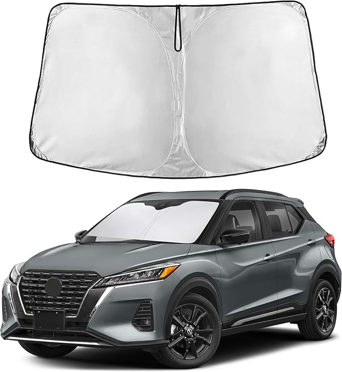 Econour Windshield Sunshade for Nissan Kicks 2018-2022 2023 2024, Sun Visor for Front Windshield & Window Sun Shade Cover, UV Heat Blocker & Protector, Car Accessories