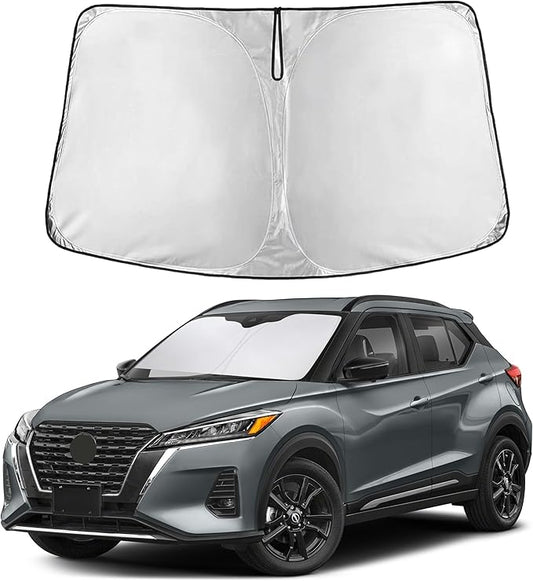 Econour Windshield Sunshade for Nissan Kicks 2018-2022 2023 2024, Sun Visor for Front Windshield & Window Sun Shade Cover, UV Heat Blocker & Protector, Car Accessories