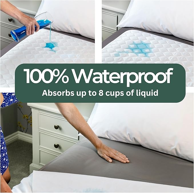 Hygge Sheets®️ Organic Washable Incontinence Bed Pads for Adults & Kids No Tucks - 52"x34" - 100% Waterproof Reusable Mattress Protector Underpads - Rayon derived from Bamboo
