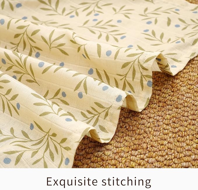 4 Set Muslin Swaddle Blankets for Newborn Baby Boys, Girls,Receiving Blankets-Cute Soft Print Baby Towel Wrap 120x110cm Baby