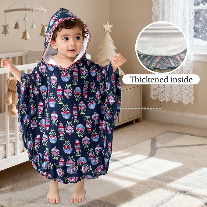 VOOVA & MOVAS Car Seat Poncho with Ruffle Trim | Soft 100% Cotton | Absorbent Thick Towel for Bath, Swim, Beach & Winter | Cozy, Lamp