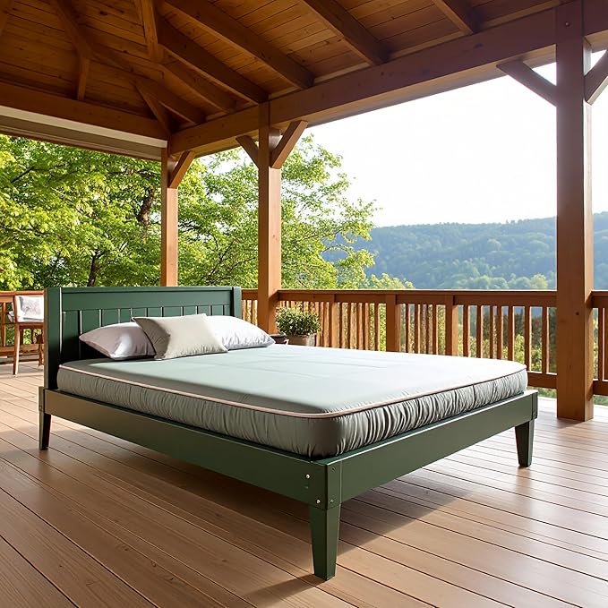 Mielmoon Cooling Gel Waterproof Foam Mattress Premium Medium Firm Plush,Vinyl noisless, Easy to Clean Made in USA Comfortable for Outdoors-Indoors (5 Inch, cot30)