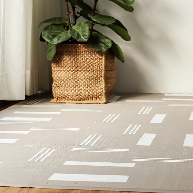 Baby Play Mat for Floor - Nira (3.7x5.5ft) - Premium EVA Foam Play Mat for Babies & Toddlers (Ages 0-5+) - Non-Toxic Playmat for Tummy Time, Crawling & Playroom - Stylish & Comfortable