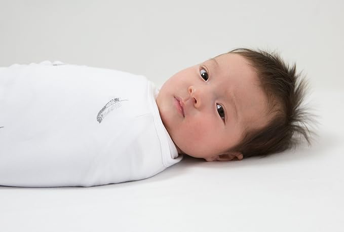 Amazing Baby Swaddle Blanket with Adjustable Wrap, Set of 3, Little Feather, Stripes and Solid, Pink, Small
