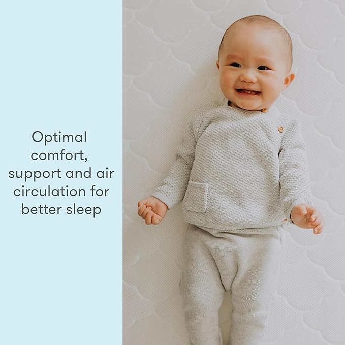 Newton Baby Crib Mattress and Toddler Bed - Ultra-Breathable Proven to Reduce Suffocation Risk, Washable Core & Cover, 2-Stage, Deluxe 5.5" Thick - White