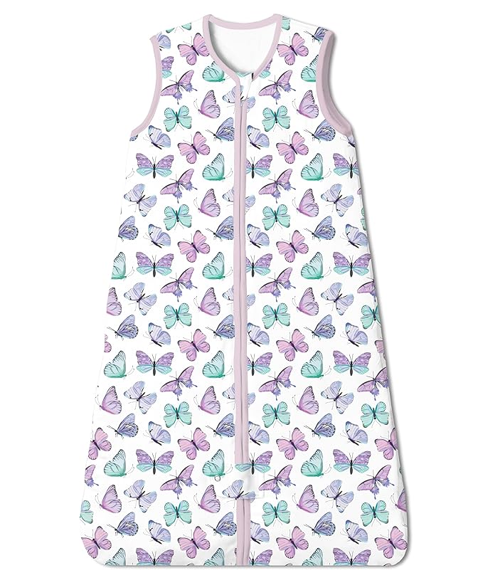 TotAha Butterfly Toddler Sleep Sack 1.0 TOG for 2T-3T-4T Girls, Buttery Soft Sleeping Sacks with 2-way Safe Zipper, Premium All Season Sleep Bag