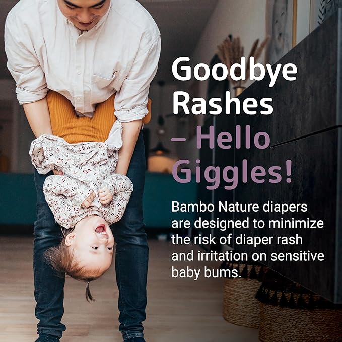 Bambo Nature Premium Eco-Friendly Baby Diapers, Size 5 (27-40 Lbs), 150 Count (6 Packs of 25)