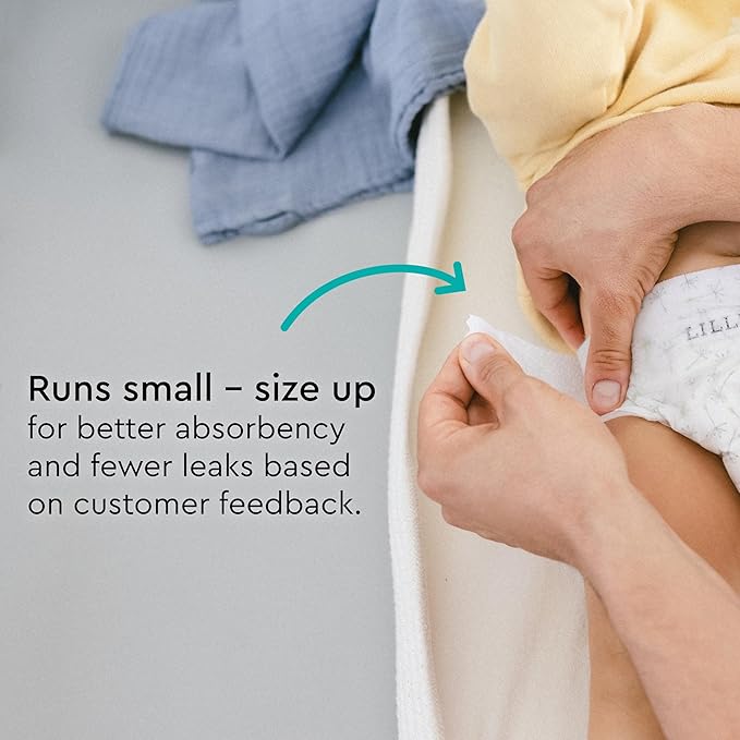 LILLYDOO Baby Diapers - Size 7 (33+ lbs), Monthly Supply (102 Count), Leak Protection, Skin-Friendly, Ultrasoft, Perfume- & Chlorine-Free, Hypoallergenic, Dermatologist Tested, Oeko-TEX®