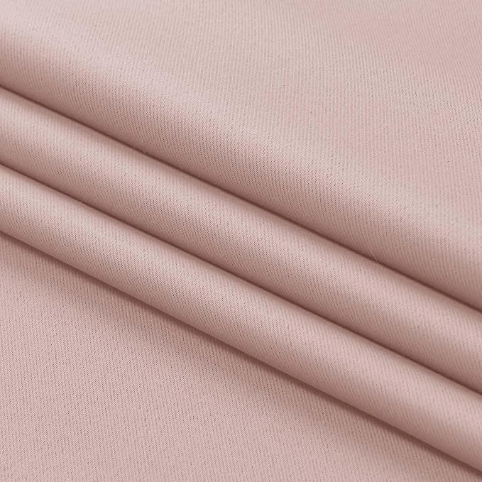 Aiyufeng Blush Blackout Curtains for Bedroom 63 Inch Length 2 Panels Set, Nursery Thermal Insulated Energy Saving Rod Pocket Window Treatment Curtains Blackout Drapes, W40 x L63 Inch, Blush