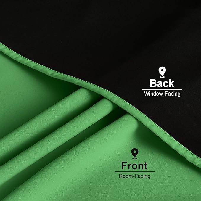 NICETOWN Forest Green Blackout Curtains, 2 Panels 52x84 Inches, Thermal Insulated & Energy Efficient Window Drapes for Bedroom & Living Room, Rod Pocket Back Tab, Full Shading for Light Sleepers