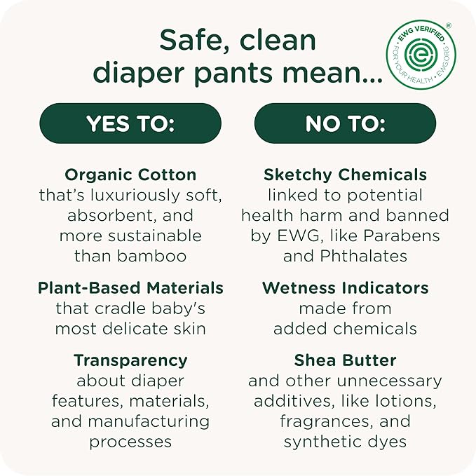 SmartyPants Pull Up Style Diapers | EWG Verified Safe & Plant-Based | Quilted 360 Waistband, Super Absorbent for Overnight Leak Protection |Training Pants by HealthyBaby | Size 4 (46 Count)
