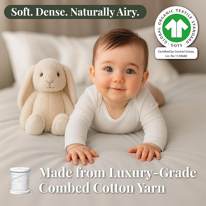 Bassinet Sheets Compatible with Baby Delight, Mika Micky, Maxi COSI Iora, Baby Bond and More - GOTS Certified Turkish Aegean Cotton 35x19-33x20 - Quality at First Touch - Rectangle