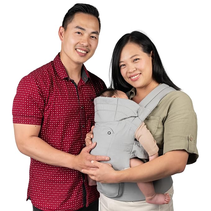 Baby Trend Caleo Charm Deluxe 3‑in‑1 Newborn Carrier, Calypso – 100% Cotton, Machine Washable, Lumbar Support & Weather Protection