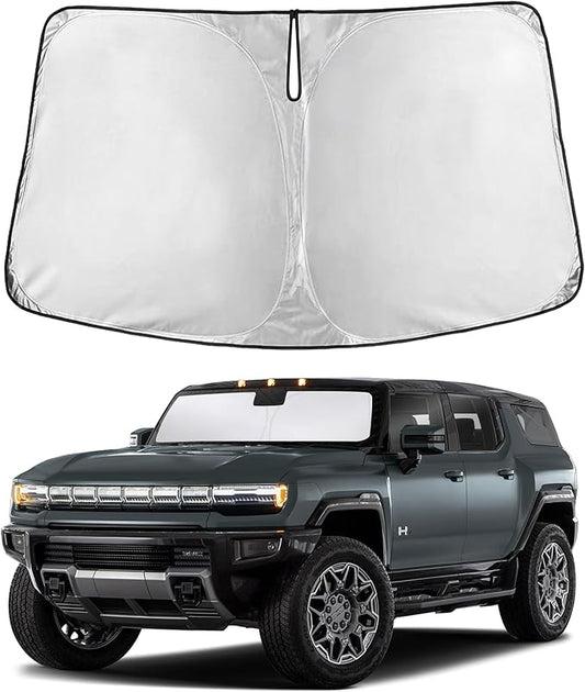 Econour Windshield Sunshade for GMC Hummer EV 2022-2023 2024 2025, Sun Visor for Front Windshield & Window Sun Shade Cover, UV Heat Blocker & Protector, Car Accessories
