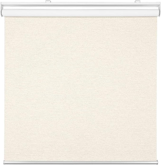 Homebox Cordless Blackout Roller Shades for Windows, 100% Room Darkening Blinds with Thermal Insulated Easy Install Spring System for Home, Living Room, Nursery (41" W x 72" H, Light Beige)