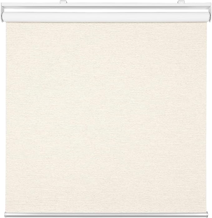Homebox Cordless Blackout Roller Shades for Windows, 100% Room Darkening Blinds with Thermal Insulated Easy Install Spring System for Home, Living Room, Nursery (55" W x 72" H, Light Beige)
